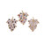 LEAF CRYSTAL STONES 18KT 2 Tone Plated Earrings with Hand Set Swarovski Crystals