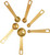Gold Measuring Cups & Measuring Spoons 10Piece Set (4 Cups; 6 Spoons)