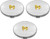 Set of 3 Double Sided Magnifying Compact Mirrors With Ornament (Oval Bow)