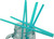 Made in USA Pack of 250 Unwrapped BPA-Free Plastic Drinking Straws (Teal - 10" X 0.28")