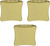 Set of 3 Double Sided Magnifying Compact Mirrors (Gold, Concave Square)