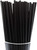 Made in USA Pack of 250 Unwrapped BPA-Free Plastic Slim Extra Long Drinking Straws (Black - 18" X 0.21")
