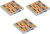 Set of 3 Double Sided Magnifying Compact Slim Mirrors With Printed Insert (Square - Rainbow Bend)