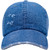 Distressed 6Panel Cotton Baseball Unisex Cap with Adjustable Brass Buckle (Blue Denim)