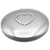 Silver Round Magnified 1:3X Compact Double-Sided Mirror With Rhinestone Heart-Center