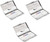 Set of 3 Slim Metal Business Card Holder Unisex Case With Leatherette Insert