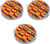 Set of 3 Round-Shaped Double Sided Compact Slim Mirrors With Printed Insert (Rainbow Bend)