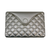 Silver QUILTED CARD/CIG CASE W/MIRROR