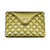 GOLD QUILTED CARD/CIG CASE W/MIRROR
