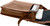 Genuine Cowhide Brown Leather Vertical Laptop Messenger Shoulder Bag
