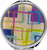 Pucci Print (Circle) Folding Compact Pocket Makeup Mirror Double Sided (5x magnification + 1x magnification)