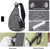 Hanke Sling Bag Men Backpack Unisex One Shoulder Bag Hiking Travel Backpack Crossbody with USB Port for Men Women Versatile Casual Daypack19 inch,Grey
