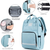 Diaper Bag Backpack, Hanke Diaper Bags Multifunction Large Maternity Baby Nappy Bag with Stroller Hooks & Insulated Pocket,Blue