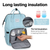 Diaper Bag Backpack, Hanke Diaper Bags Multifunction Large Maternity Baby Nappy Bag with Stroller Hooks & Insulated Pocket,Blue