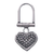 BLACK STONED HEART KEYCHAIN