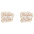 Set of 2 Rose Gold "Mother of the Bride" Enamel Lapel Pins (0.75" X 0.9")