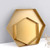 Set of 2 Hexagon-Shaped Gold Decorative Trays, & Storage Organizers with Polished Finish (Medium 7.75" & Large 11.75")