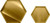 Set of 2 Hexagon-Shaped Gold Decorative Trays, & Storage Organizers with Polished Finish (Medium 7.75" & Large 11.75")