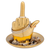 Gold Plated Ceramic Middle Finger Jewelry Ring Dish Tray