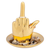 Gold Plated Ceramic Middle Finger Jewelry Ring Dish Tray