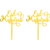 Eid Mubarak  Celebratory Themed Gold Cake Topper for Eid al Adha and Eid al Fitr (Pack of 2)