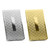 Set of 2 ChromePlated Stainless Steel Money Clip in Silver & Gold (Cross Pattern)