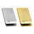 Set of 2 ChromePlated Stainless Steel Money Clip in Silver & Gold (Honeycomb Pattern)
