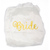 Bride's Silky Robe with Hot Stamped Golden Glitter Bride on Back