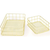 Set of 2 Nested Classic Gold Mesh Wire Basket Trays for Storage and Organizing (Medium: 9.6 X 6.4; Small: 6.7" ×4.7")