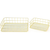 Set of 2 Nested Classic Gold Mesh Wire Basket Trays for Storage and Organizing (Medium: 9.6 X 6.4; Small: 6.7" ×4.7")
