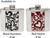 6 oz Pocket Hip Alcohol Liquor Flask in Etched Red Hearts Print  Made from 304 (18/8) Food Grade Stainless Steel