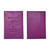 Genuine Leather Violet Passport Cover Case Holder & Wallet