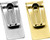 Set of 2 ChromePlated Stainless Steel Money Clip in Silver & Gold (Reflective)