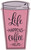 Life Happens, Coffee Helps  Rustic Coffee Lover Wooden Tabletop Sign (5" X 8")