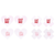 Naughty Collection: 6 Pairs of Disposable Assorted Shape Breast Petals Nipple Cover Pasties (Eat Me)