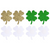 St Patrick's Day Collection  4 Pairs of Disposable Glover Shaped Glitter Breast Petals Nipple Cover Pasties (Clover Mania)