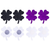 St Patrick's Day Collection  4 Pairs of Disposable Glover Shaped Glitter Breast Petals Nipple Cover Pasties (Clover Mania)