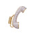 Telephone Receiver 18KT Two Tone Plated Pins with Hand Set Swarovski Crystals