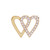 Hearts PIN 18KT Two Tone Plated Pins with Hand Set Swarovski Crystals