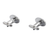 Men's PlatinumPlated Oval Shaped Cufflinks in Gift Box