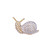 SNAIL PIN 18KT Two Tone Plated Pins with Hand Set Swarovski Crystals