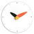 Modern Minimalist Orange & Black Wall Clock (S7096_CLOCK)