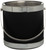 Hand Made In USA Black Wrap Double Walled 3Quart Insulated Ice Bucket With Ice Tongs (Leatherette Collection)
