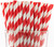 Red Swirl Pattern Paper Straws