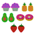 Food Bonanza Glitter Collection: 5 Pairs of Disposable Assorted Shape Breast Petals Nipple Cover Pasties