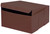 Made in USA 8" X 8" X 4" Recycled Chocolate Kraft Cake Box & 8" Round Cake Boards (Pack of 10  Front Loading)