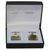 Men's PlatinumPlated Golden Edges Cufflinks in Gift Box