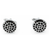 Men's PlatinumPlated (Black Print Round Cufflinks in Gift Box