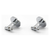 Men's PlatinumPlated (Black Print Round Cufflinks in Gift Box