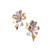 BOW EAR 18KT 2 Tone Plated Earrings with Hand Set Swarovski Crystals